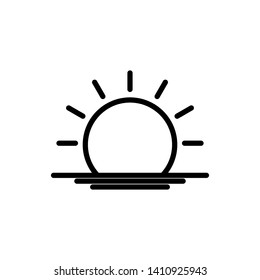  sunset or sunrise icon vector illustration - Vector