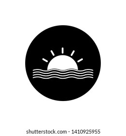  sunset or sunrise icon vector illustration - Vector