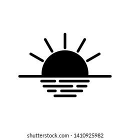  sunset or sunrise icon vector illustration - Vector
