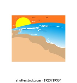 Sunset or sunrise in the ocean, natural background scenery, pink clouds flying in the sky until the sun shines on the sea