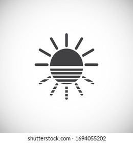 Sunset sunrise related icon on background for graphic and web design. Creative illustration concept symbol for web or mobile app.