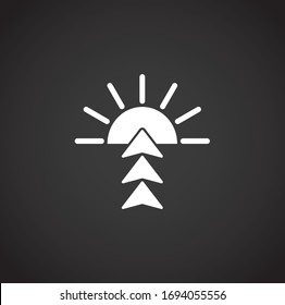 Sunset sunrise related icon on background for graphic and web design. Creative illustration concept symbol for web or mobile app.
