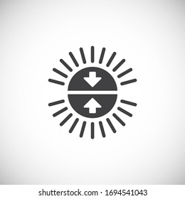Sunset sunrise related icon on background for graphic and web design. Creative illustration concept symbol for web or mobile app.