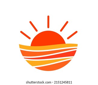 sunset sunrise vector illustration icon