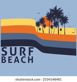 Sunset Surf Beach California Wave
