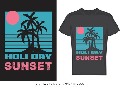 Sunset T Shirt Design Vector File