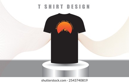 sunset time premium t shirt design template