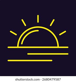 Sunset trendy good design useful creative vector Illustration art colorful background.eps