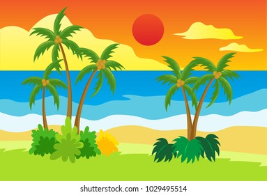 Sunset at Tropical Land