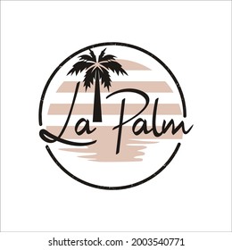 sunset. T-shirt and apparel vector design, print, typography, poster, emblem with palm trees.