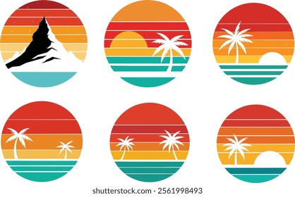 sunset t-shirt design vector illustration