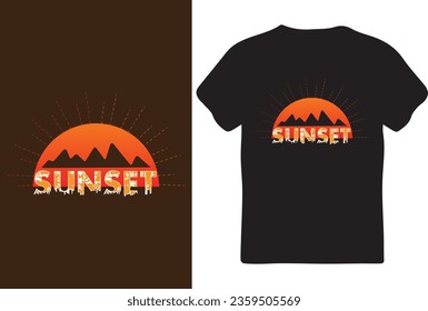 Diseño de camiseta al atardecer para usted