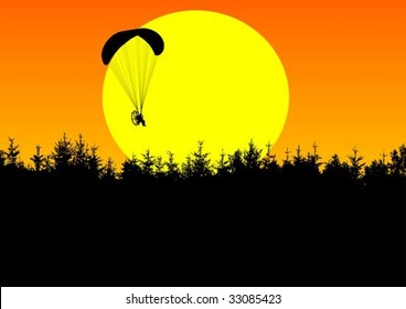 sunset vector