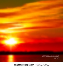 sunset vector background