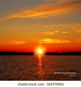 sunset vector background