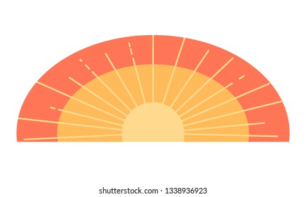 Sunset vector flat illustration