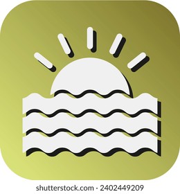 Sunset  Vector Glyph Gradient Background Icon For Personal And Commercial Use.
