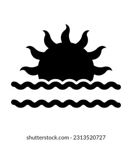 Icono De Glifo Del Vector De Amanecer Para Uso Personal Y Comercial.
