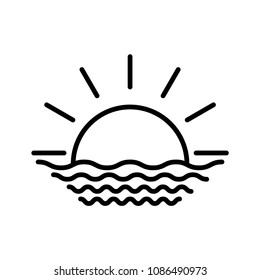 Sunset vector icon