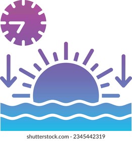 Sunset vector icon. Can be used for printing, mobile and web applications.