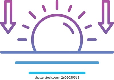 Sunset vector icon. Can be used for printing, mobile and web applications.