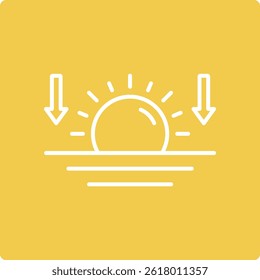 Sunset vector icon. Can be used for printing, mobile and web applications.