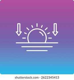 Sunset vector icon. Can be used for printing, mobile and web applications.