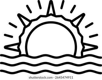Sunset vector icon. Can be used for printing, mobile and web applications.