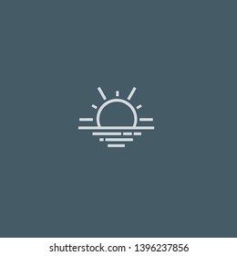 Sunset vector icon. Sunset concept stroke symbol design. Thin graphic elements vector illustration, outline pattern for your web site design, logo, UI. EPS 10.
