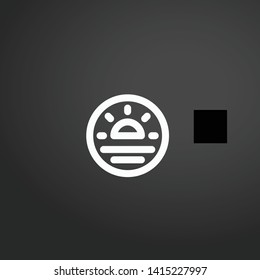 Sunset vector icon. Sunset concept stroke symbol design. Thin graphic elements vector illustration, outline pattern for your web site design, logo, UI. EPS 10.