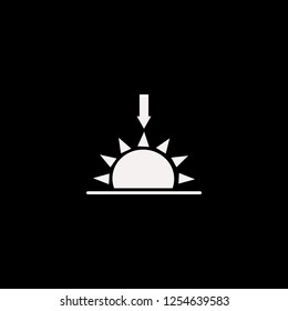 sunset vector icon. flat sunset design. sunset illustration for graphic 