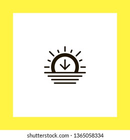 sunset vector icon. flat design