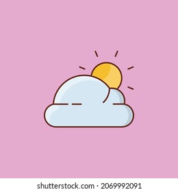 sunset Vector illustration on a transparent background. Premium quality symbols. Vector Line Flat color  icon for concept and graphic design.