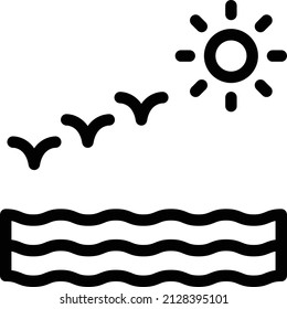 sunset Vector illustration on a transparent background. Premium quality symbols. Stroke vector icon for concept and graphic design.