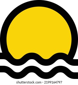 sunset Vector illustration on a transparent background.Premium quality symmbols.Stroke vector icons for concept and graphic design.