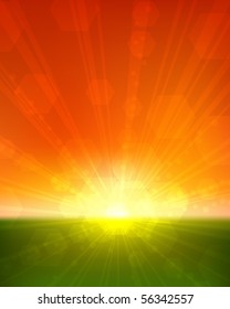 Sunset vertical vector background. EPS10 file.