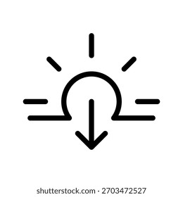 Conjunto de ícones vibrantes do pôr do sol, coleção de ilustrações coloridas, mínimas e modernas do pôr do sol para projetos criativos
