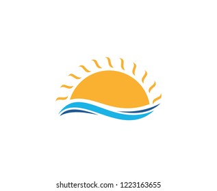 Sunset Wave Logo Stock Vector (Royalty Free) 1223163655 | Shutterstock