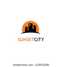 sunsetcity logo template design