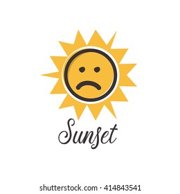 Sunset,vector illustration