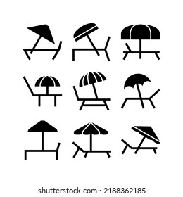 Sonnenschirmsymbol oder Logo einzeln auf Zeichen, Vektorgrafik - Kollektion von hochwertigen, schwarzen Vektorsymbol

