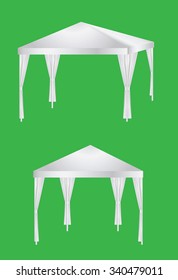 Sunshade mock up on green screen