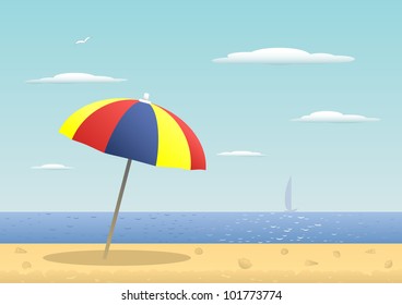 Sunshade on a beach