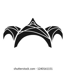 Sunshade tent icon. Simple illustration of sunshade tent vector icon for web design isolated on white background