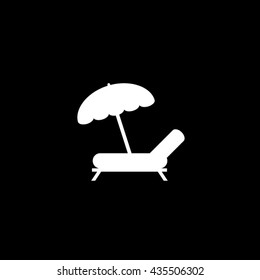 Sunshade/Parasol And Sunbed Single Icon