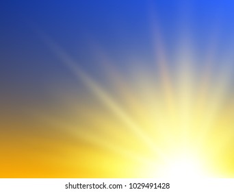 Sunshine background. Abstract sunrise concept Vector illustration.