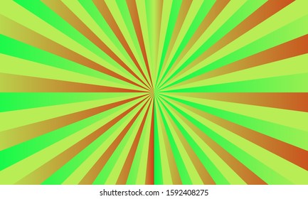 Sunshine background vector. Abstract sunburst design wallpaper for template, cover,banner business social media advertising. Red green. Christmas concept