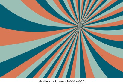 Sunshine background vector. Abstract sunburst wallpaper for template website. banner social media advertising. Blue and orange.