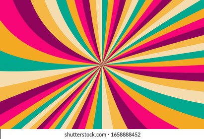 Sunshine background vector. Abstract sunburst wallpaper for business website. banner social media advertising. colorful rainbow