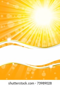 Sunshine banner with transparencies, vertical (EPS10); jpg version also available